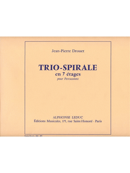 Trio-spirale, En 7 Etages (parts M & S) (percussion Ensemble)