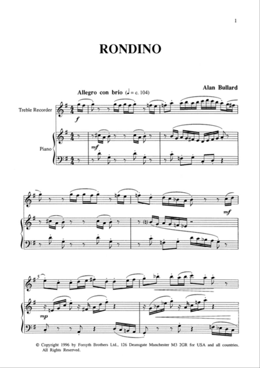 Recital Pieces Vol. 2 for Recorder and Piano Chamber Music scores gallery preview page 5
