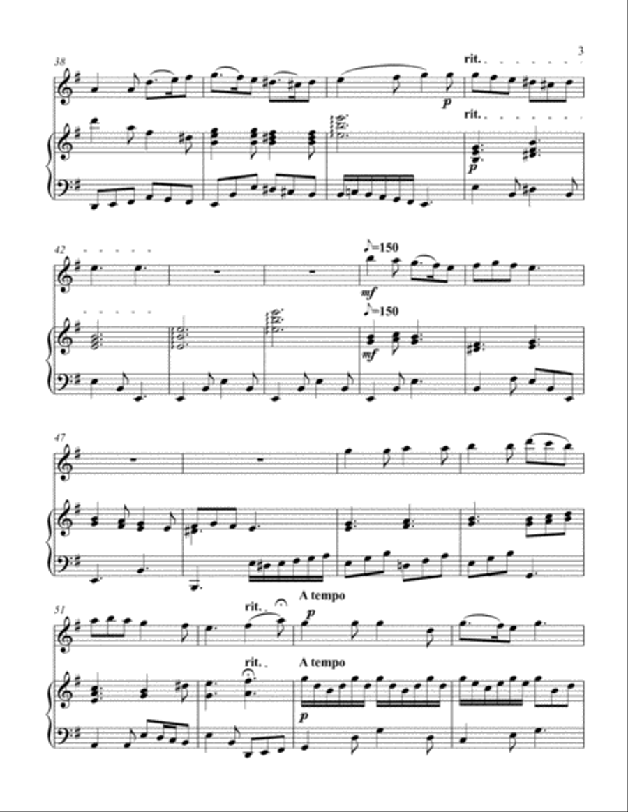 Journey of The King Medley (treble C instrument solo) Piccolo scores gallery preview page 4