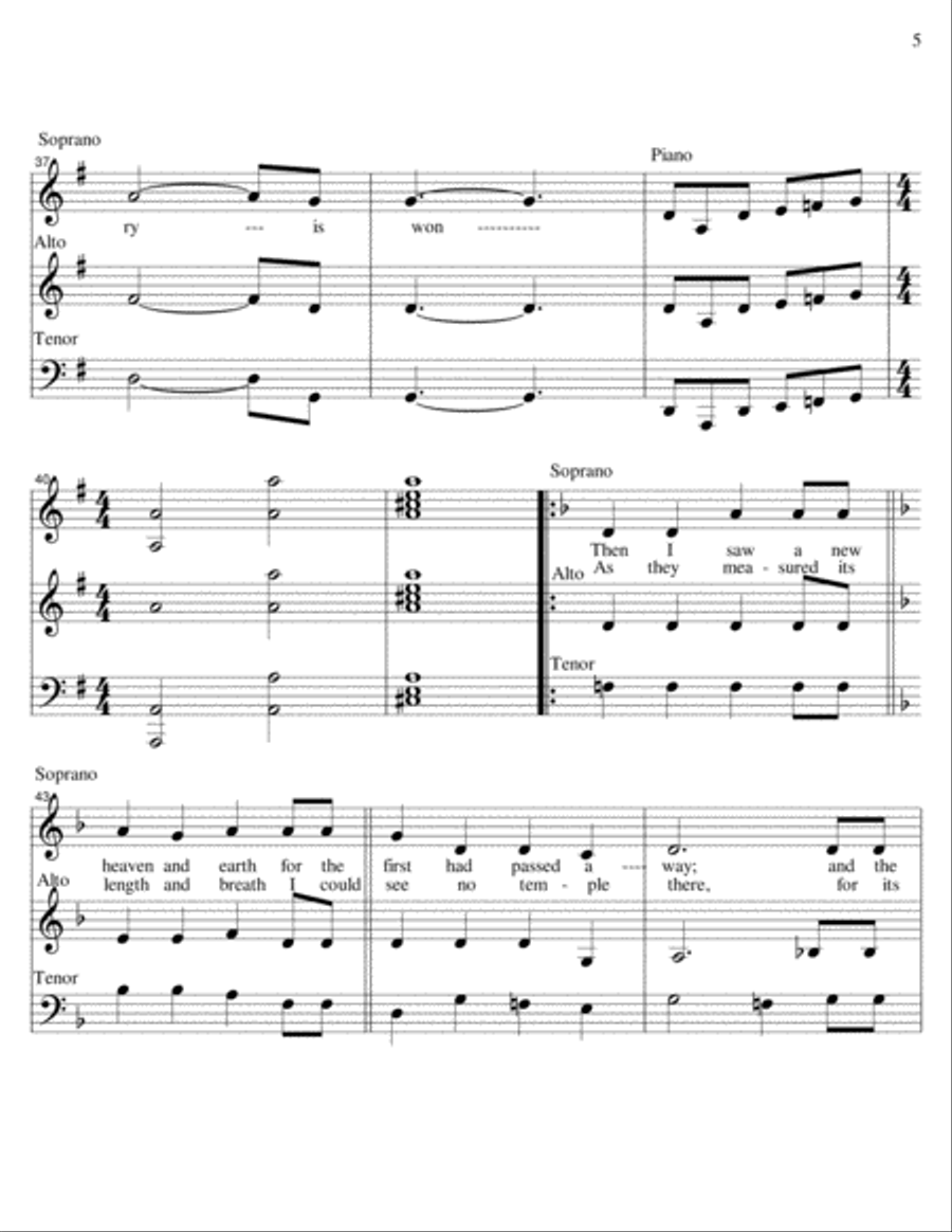 Lift Every Voice / Then I Saw A New Heaven And Earth Piano, Vocal, Guitar scores gallery preview page 5