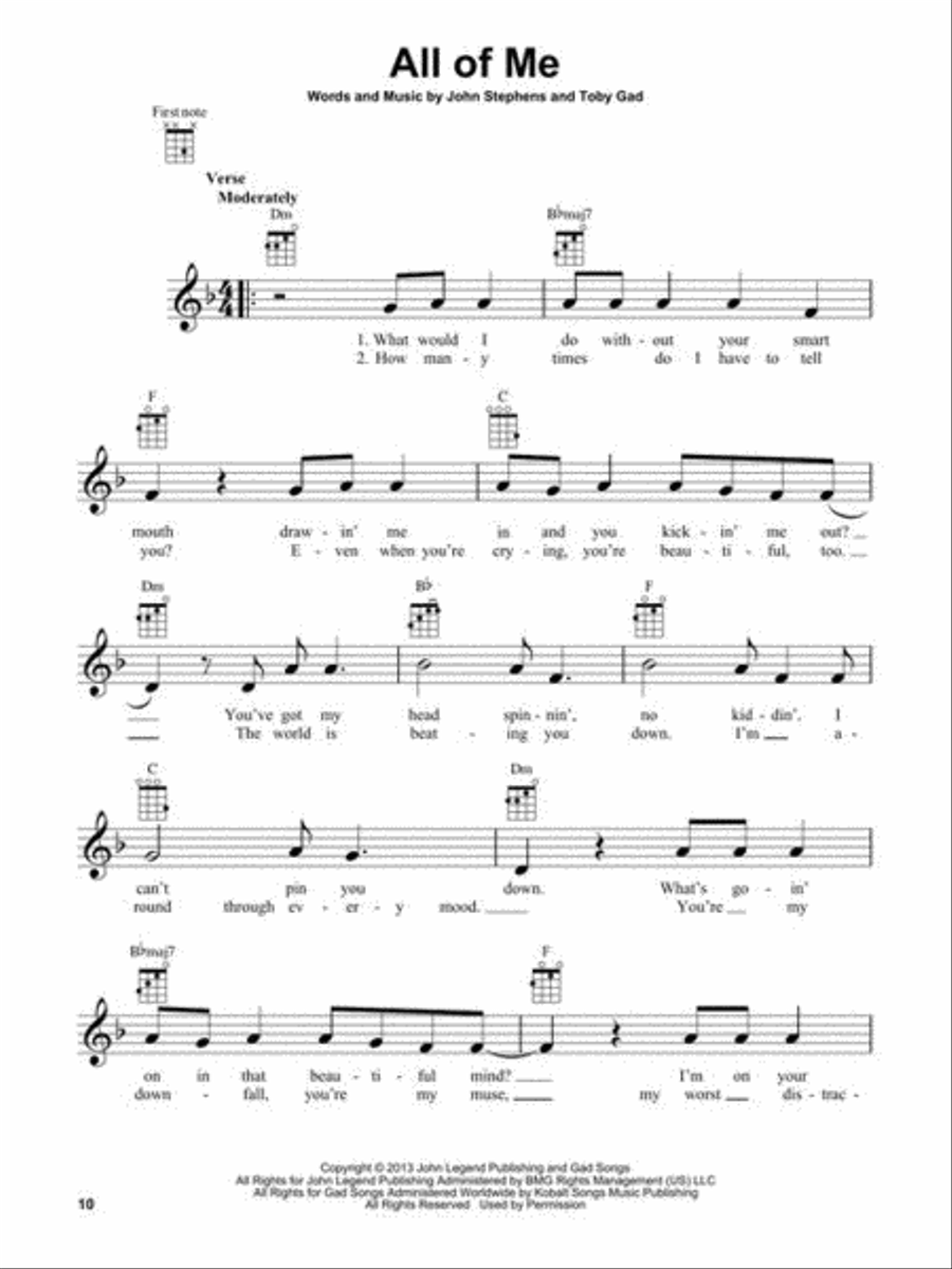 Ukulele Sheet Music 2010-2019 Ukulele scores gallery preview page 6