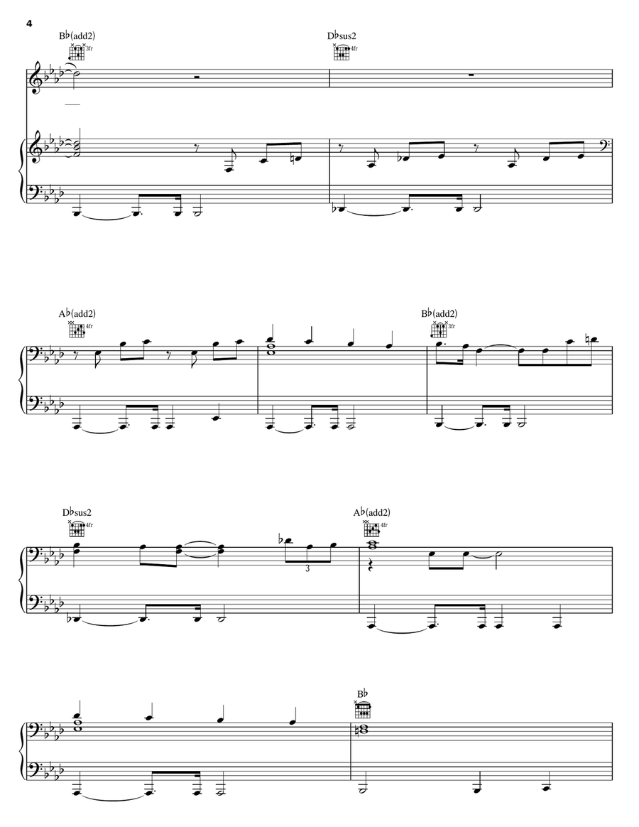 The Train Piano, Vocal, Guitar scores gallery preview page 4