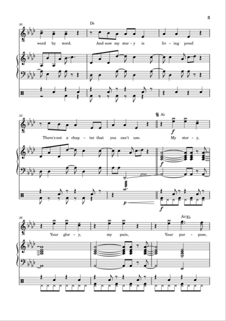 My Story Your Glory My Story Your Glory Piano, Vocal, Guitar scores gallery preview page 4