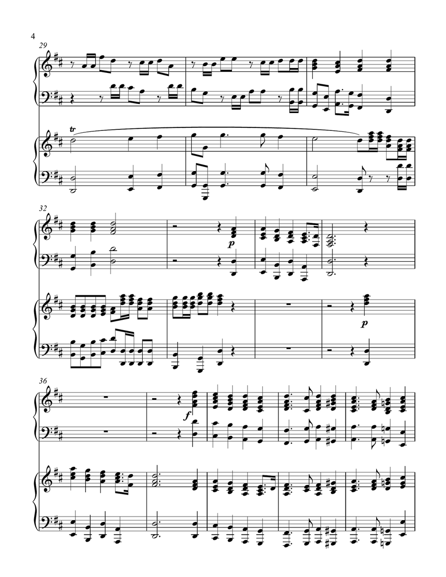 Hallelujah Chorus (2 piano duet) Choir scores gallery preview page 5