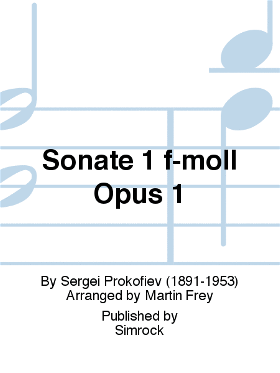Sonate 1 f-moll Opus 1 Piano Solo scores gallery preview page 1