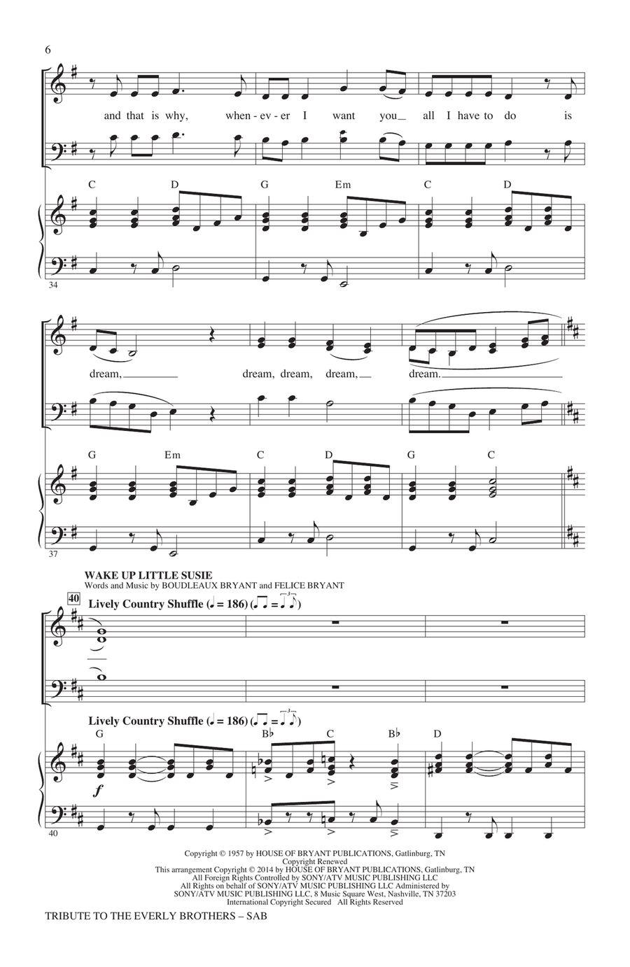 Tribute To The Everly Brothers (arr. Alan Billingsley) 3-Part scores gallery preview page 5