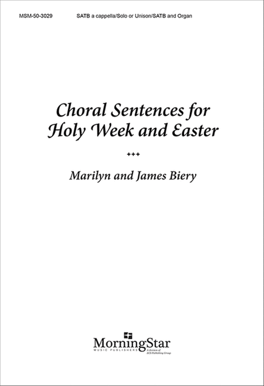 Choral Sentences for Holy Week and Easter 4-Part scores gallery preview page 1