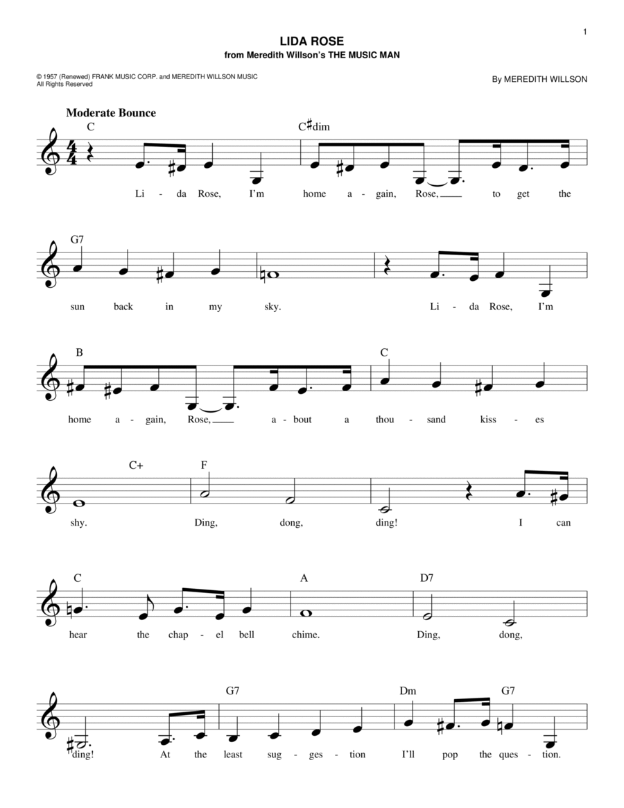 Lida Rose Piano scores gallery preview page 1