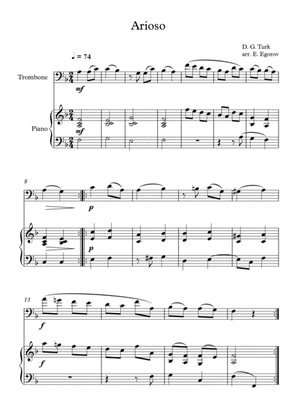 Arioso, Daniel Gottlob Turk, For Trombone & Piano