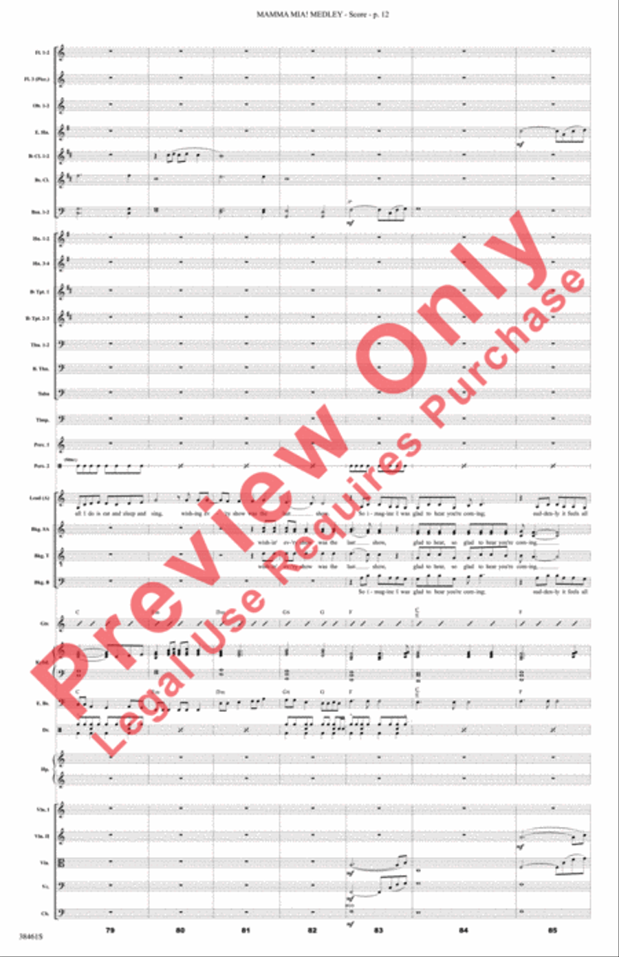 Mamma Mia! Medley Mamma Mia! Medley Full Orchestra scores gallery preview page 13