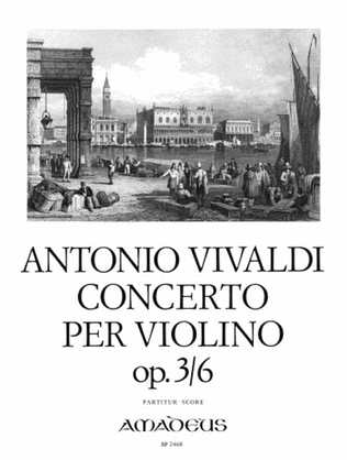 Book cover for Violin Concerto A minor op. 3/6 RV 356