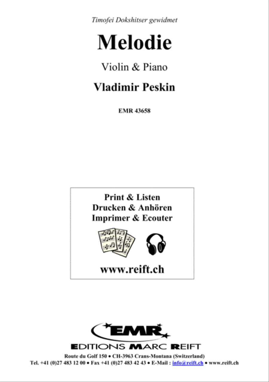 Melodie Melodie Violin Solo scores gallery preview page 2
