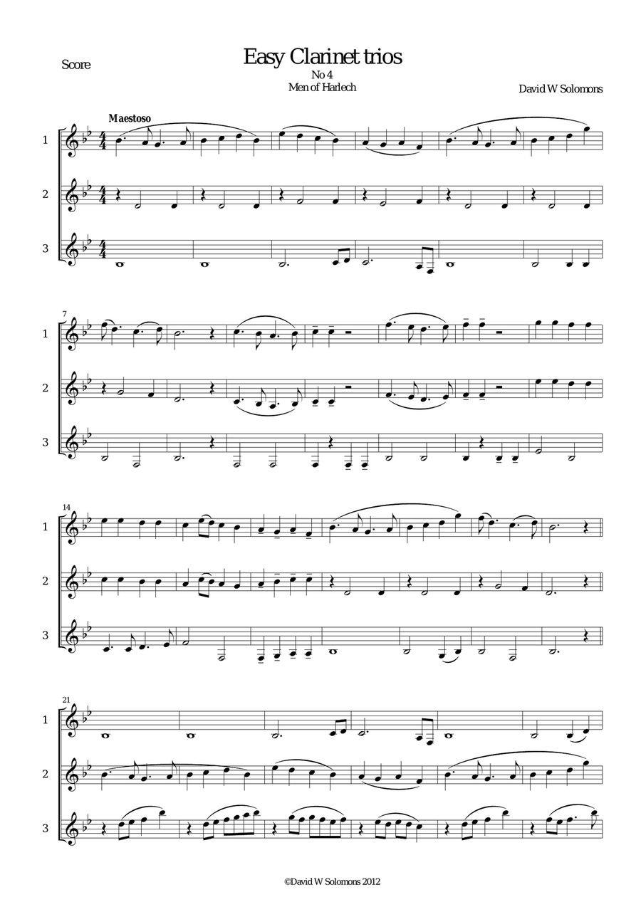 15 easy clarinet trios Clarinet Trio scores gallery preview page 6