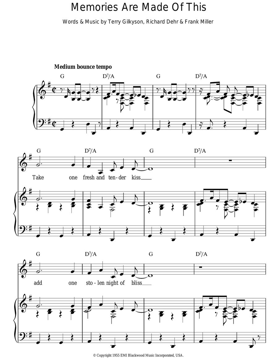 Memories Are Made Of This Guitar scores gallery preview page 1