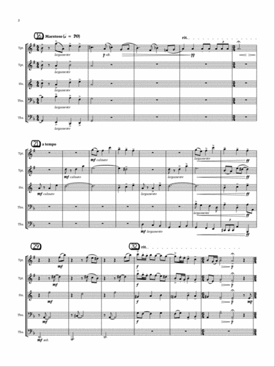 A Patriot's Elegy Brass Ensemble scores gallery preview page 4