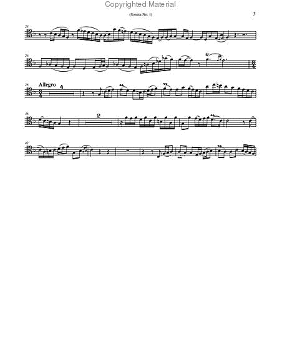 Three Gamba Sonatas for Trombone & Piano Piano Accompaniment scores gallery preview page 10