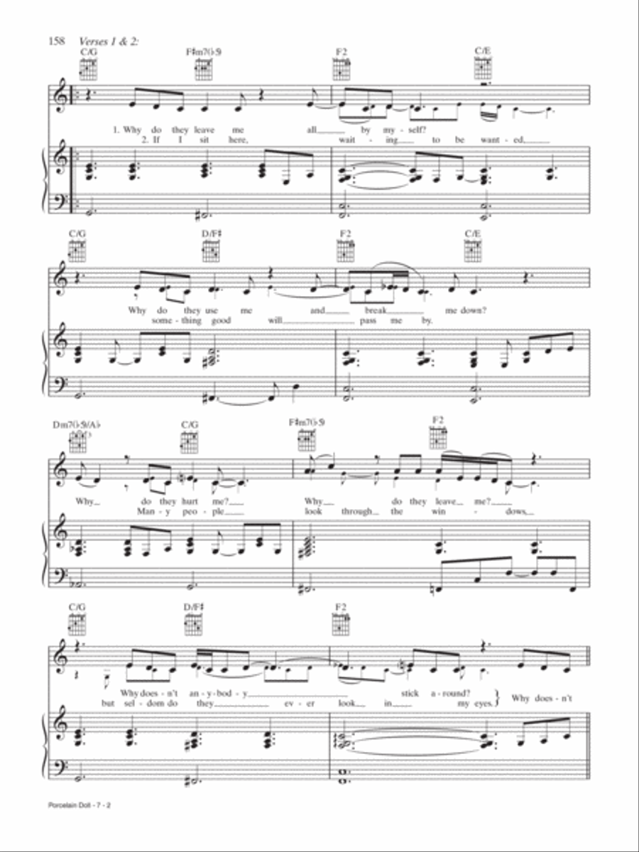Porcelain Doll Piano, Vocal, Guitar scores gallery preview page 2