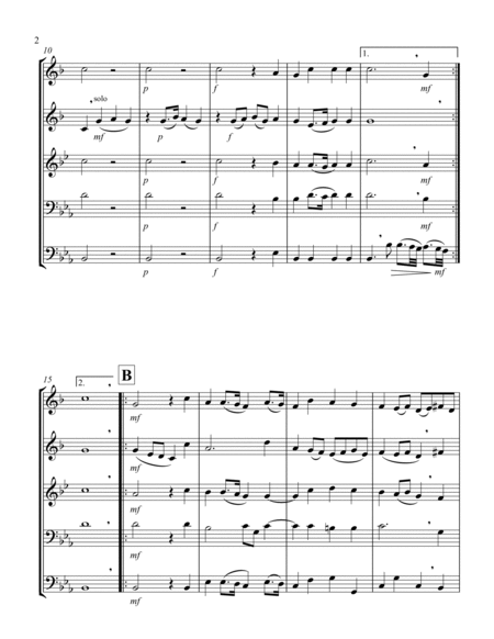 Heroic Music - No. 10. La Generosite (Eb) (Brass Quintet - 2 Trp, 1 Hrn, 1 Trb, 1 Tuba) image number null