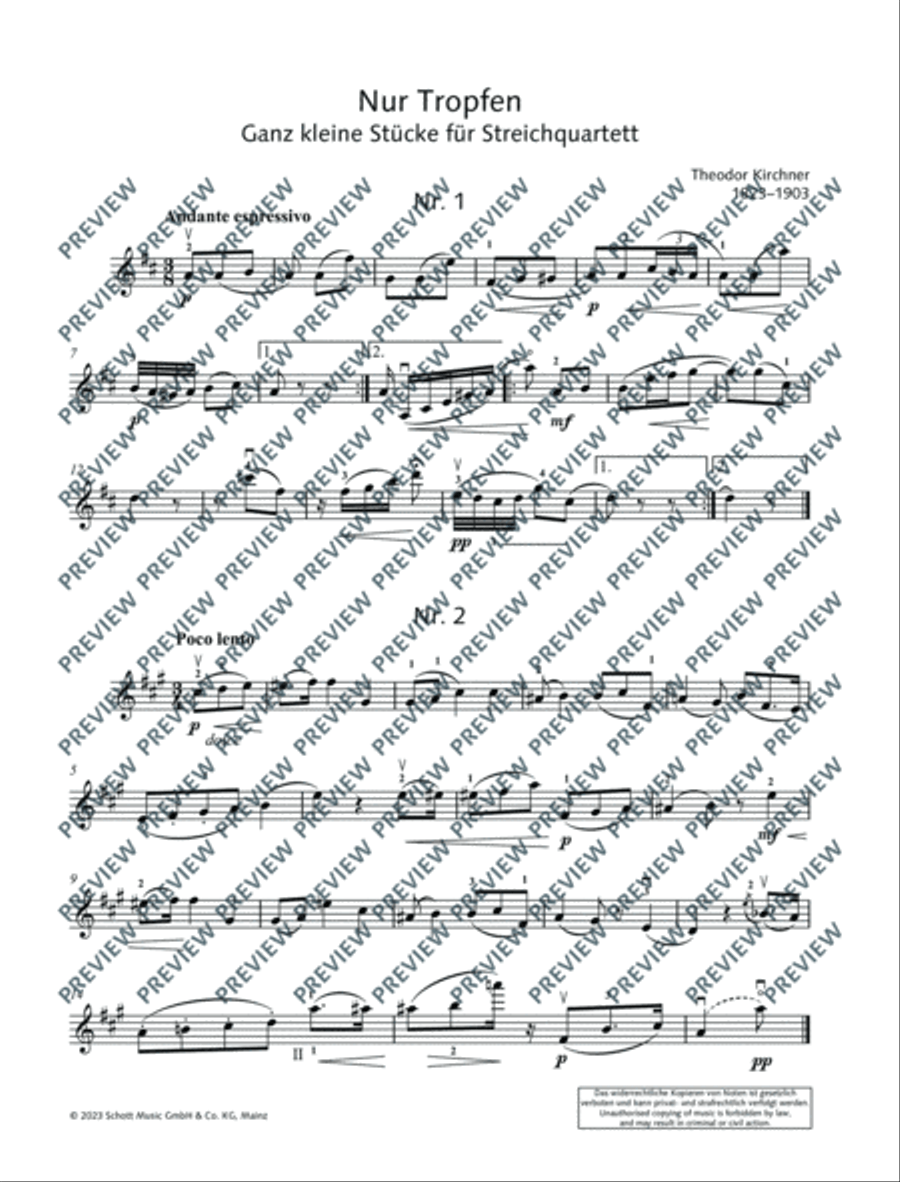 Mere Droplets String Quartet scores gallery preview page 20