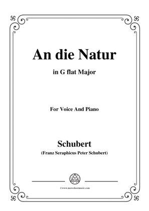 Schubert-An die Natur,in G flat Major,for Voice&Piano