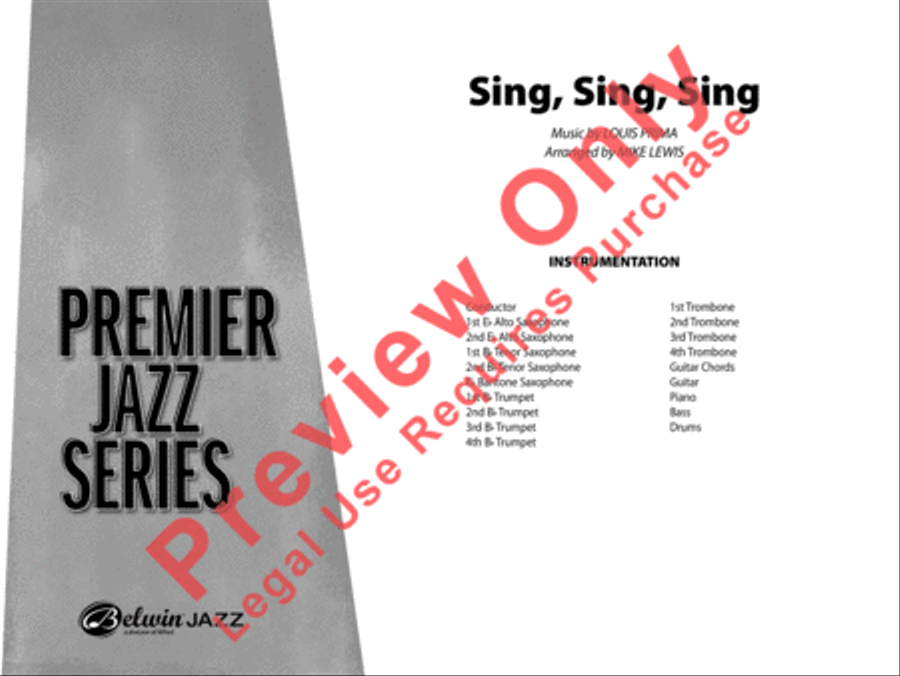 Sing, Sing, Sing Jazz Ensemble scores gallery preview page 2