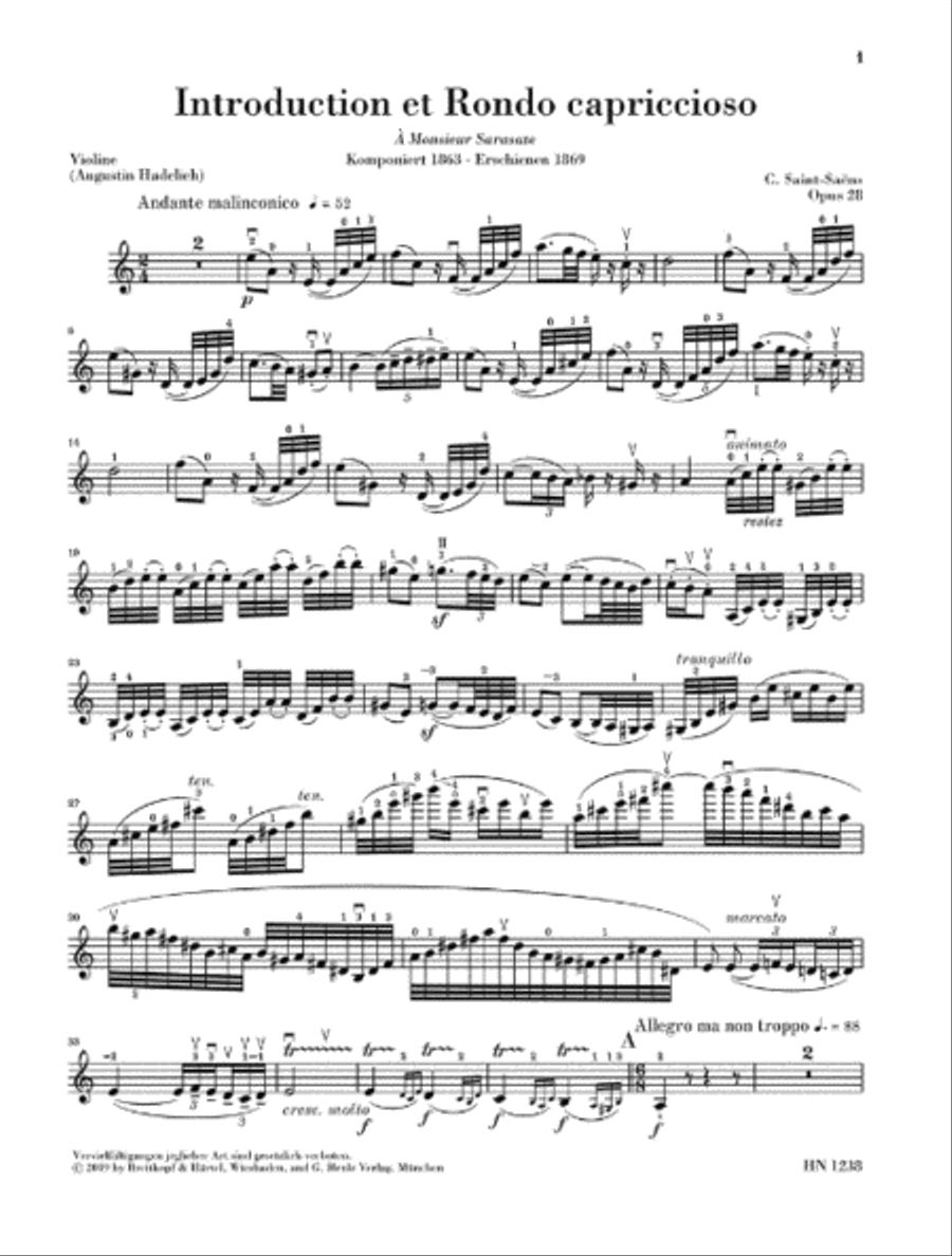 Introduction et Rondo Capriccioso, Op. 28 Violin Solo scores gallery preview page 6