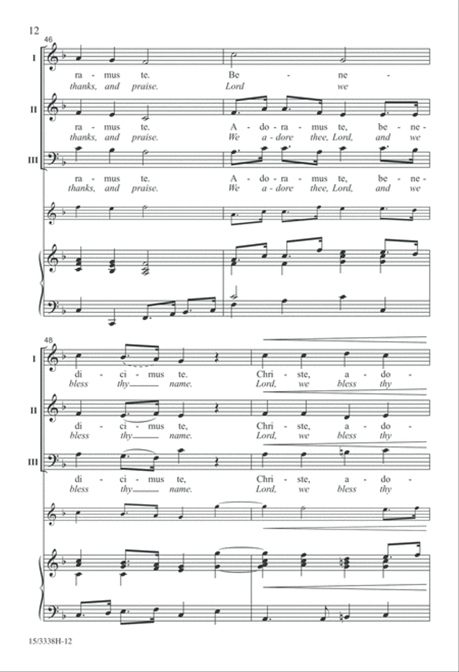 Adoramus Te 3-Part scores gallery preview page 12