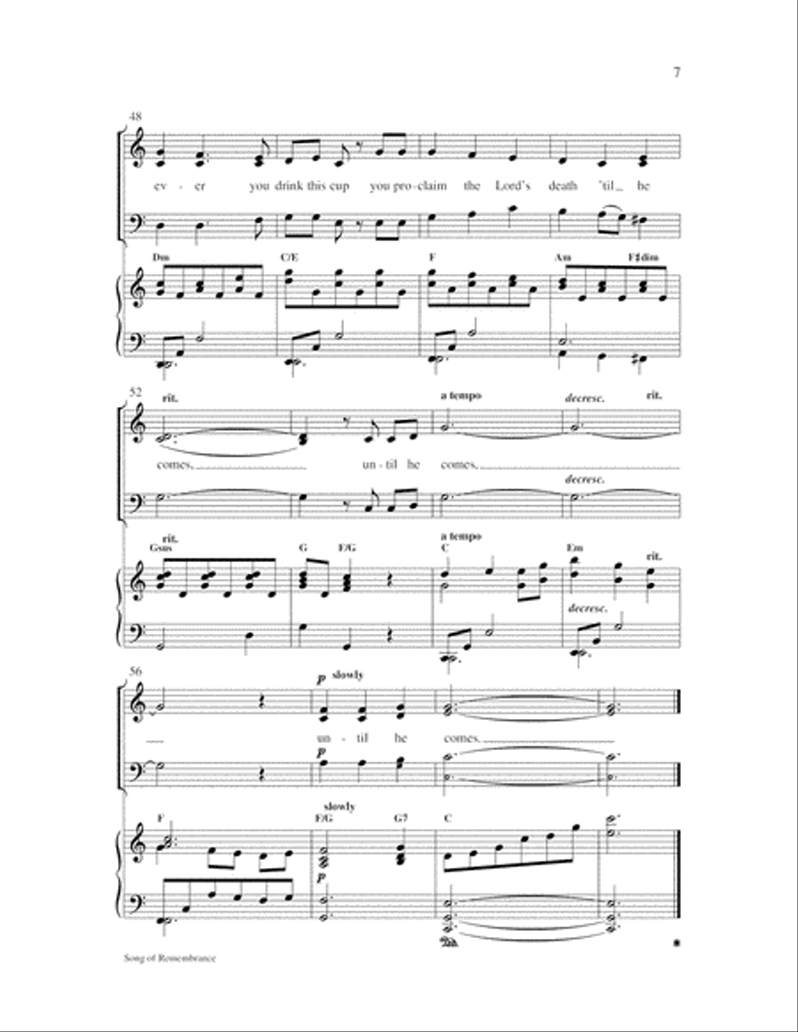 Song of Remembrance 3-Part scores gallery preview page 8
