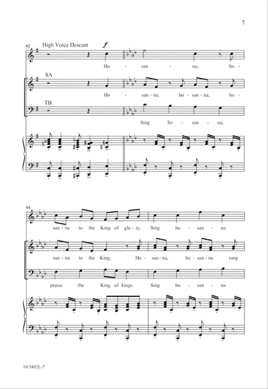 Hosanna, Hosanna! 4-Part scores gallery preview page 7
