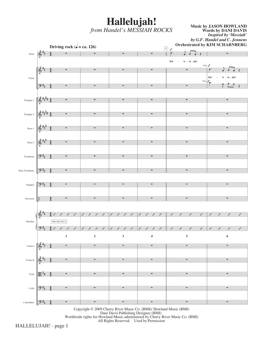 Hallelujah! (from Messiah Rocks) - Full Score Choir scores gallery preview page 1