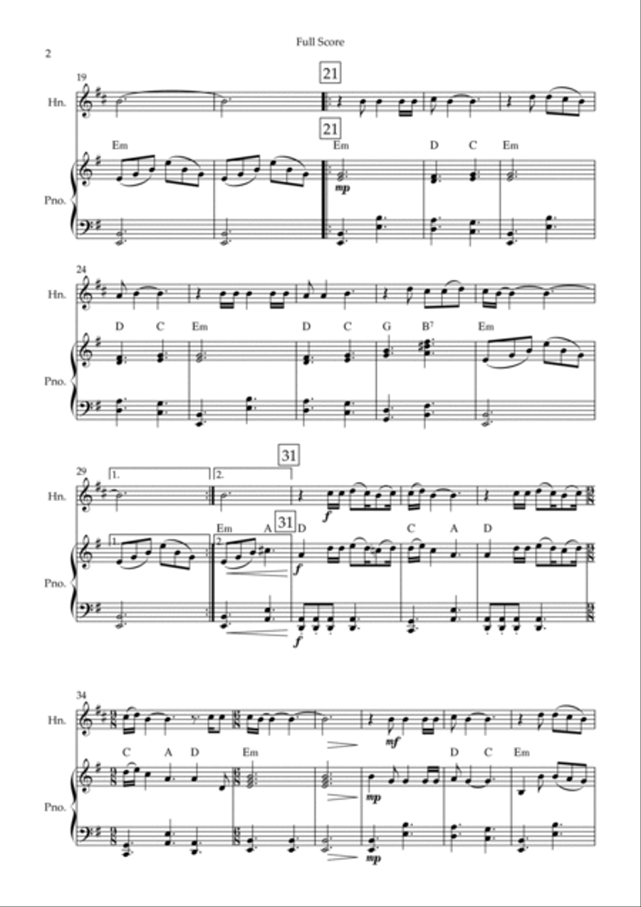 Nothing Else Matters Horn scores gallery preview page 2