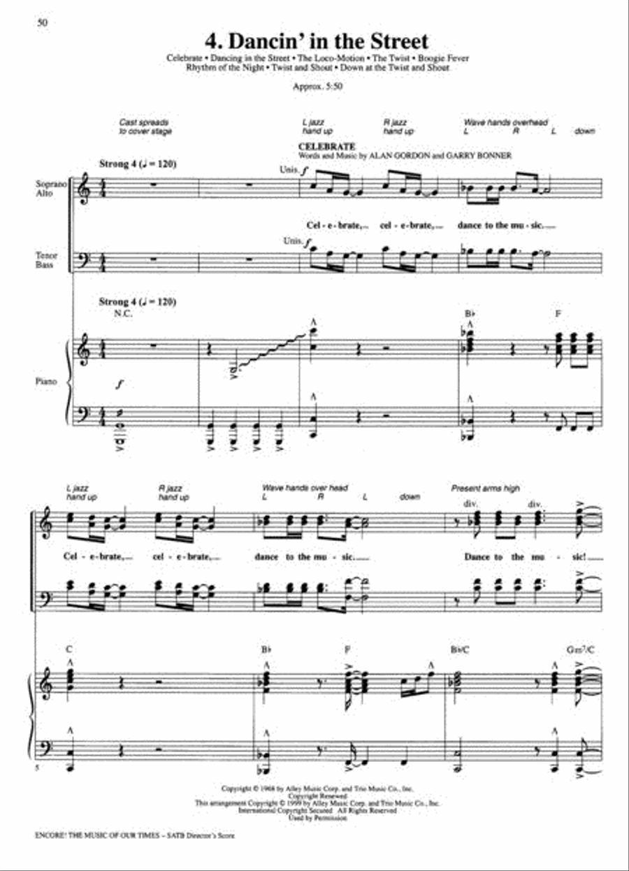 Encore! The Music of Our Times (Medley) 4-Part scores gallery preview page 2