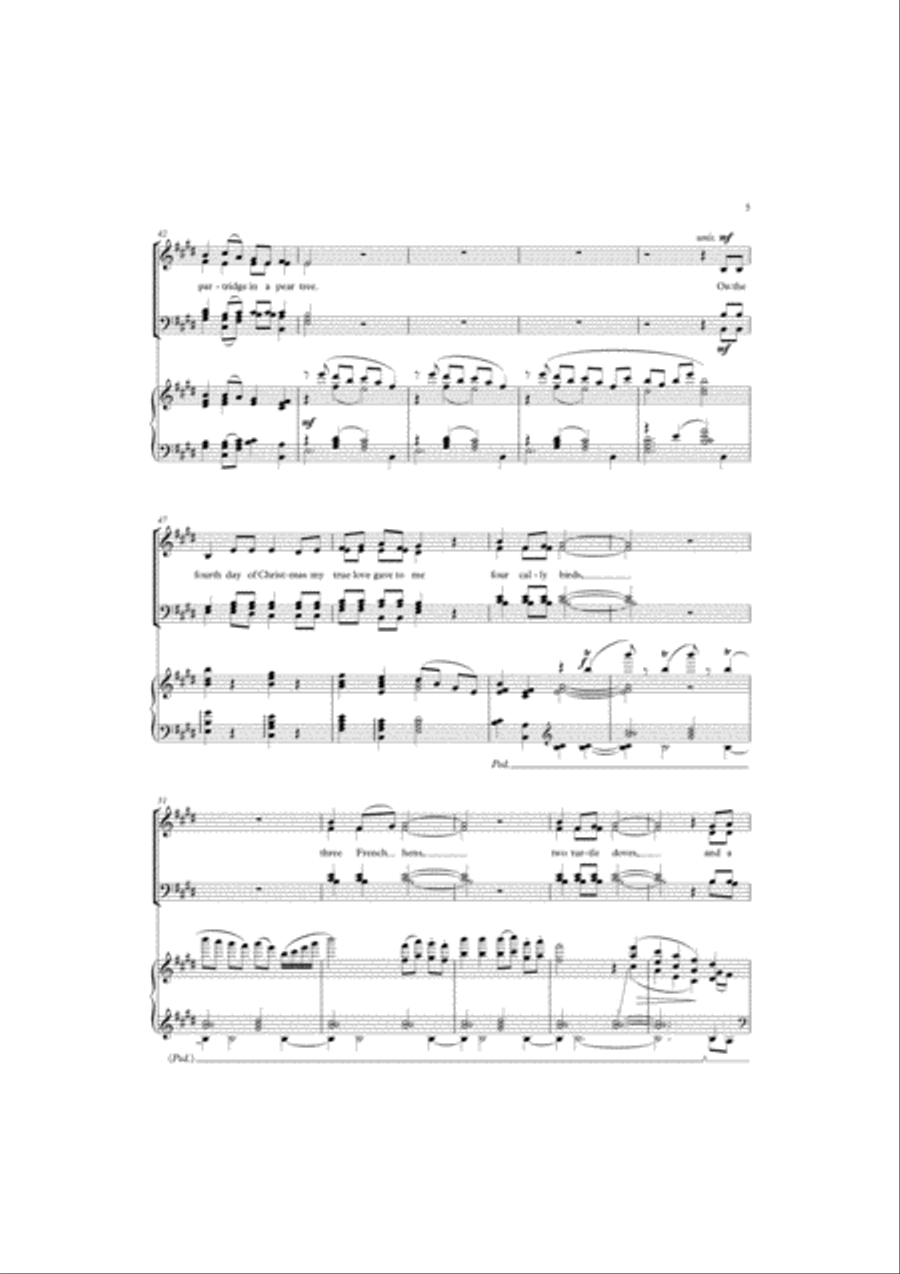 The Twelve Days of Christmas 4-Part scores gallery preview page 5