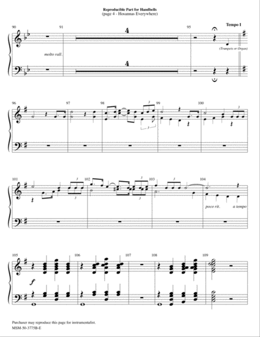 Hosannas Everywhere Choir scores gallery preview page 4