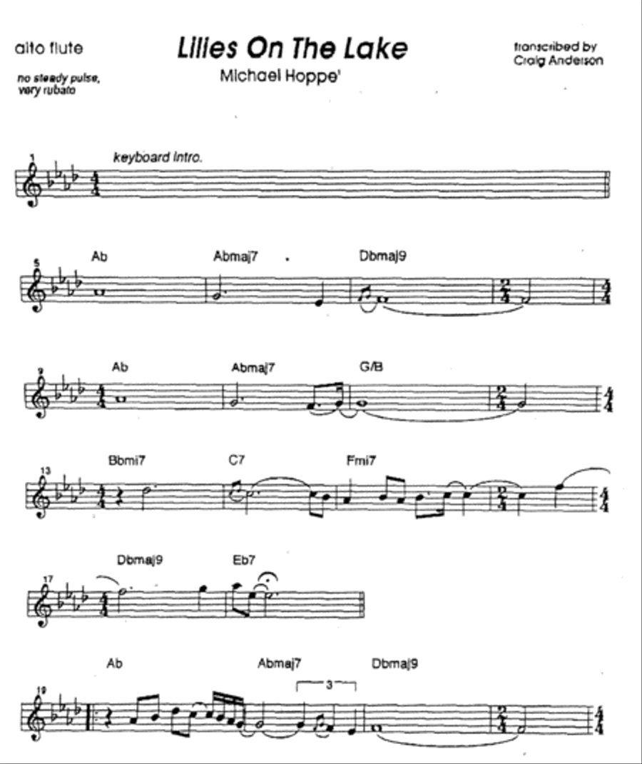 Lilies On The Lake Lilies On The Lake Small Ensemble scores gallery preview page 1