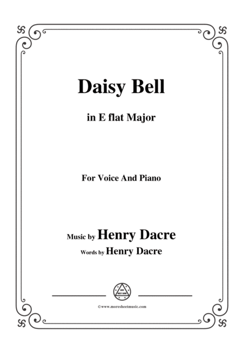 Henry Dacre-Daisy Bell,in E flat Major,for Voice and Piano image number null