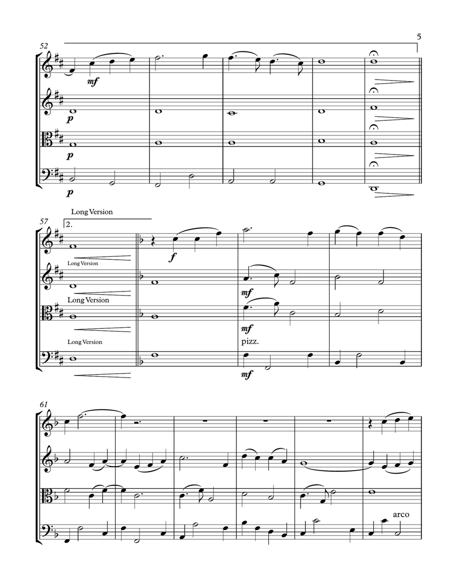 You Raise Me Up String Quartet scores gallery preview page 5