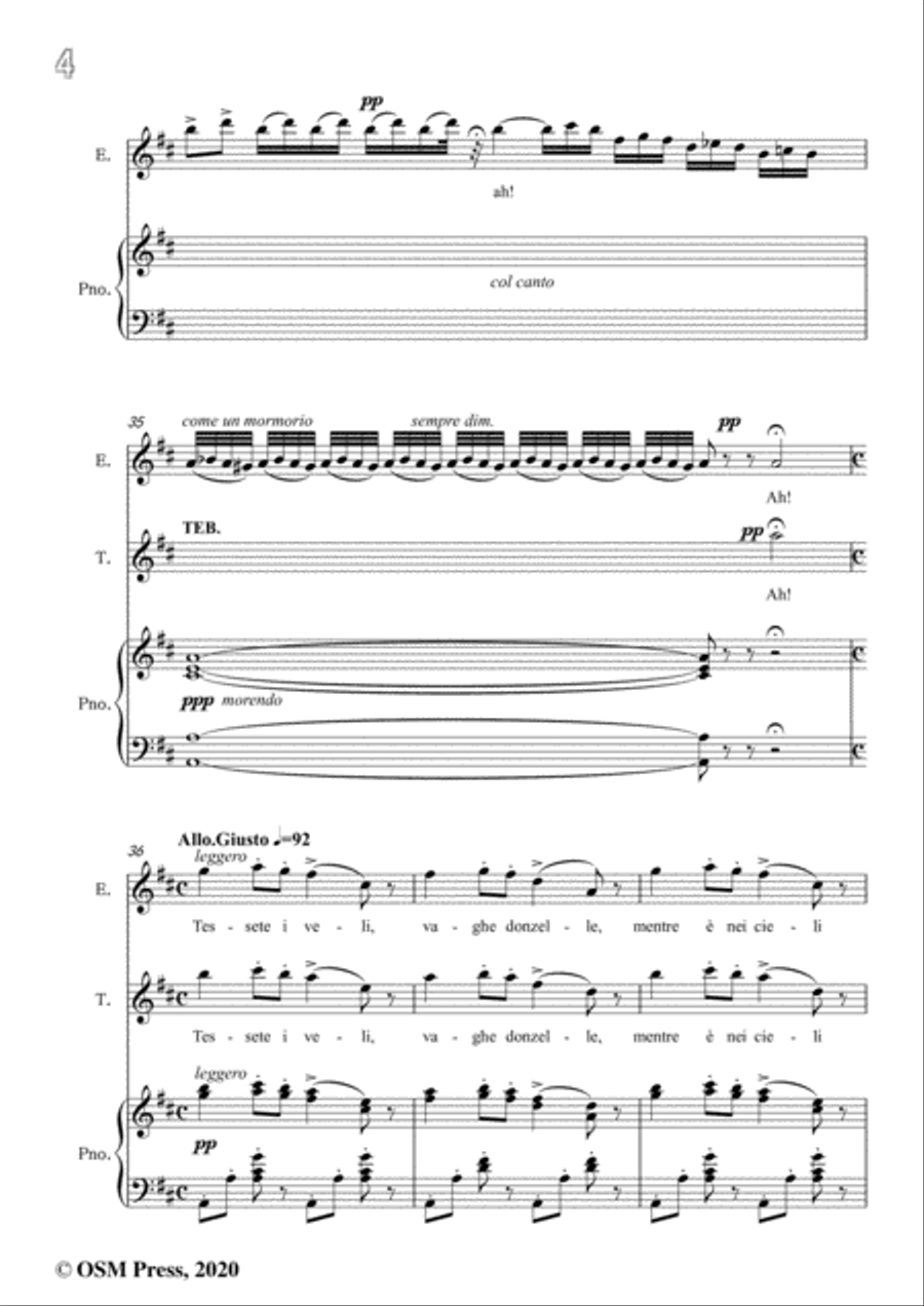 Verdi-Nel giardin del bello saracin ostello,in D Major,for Voice and Piano Voice Solo scores gallery preview page 6
