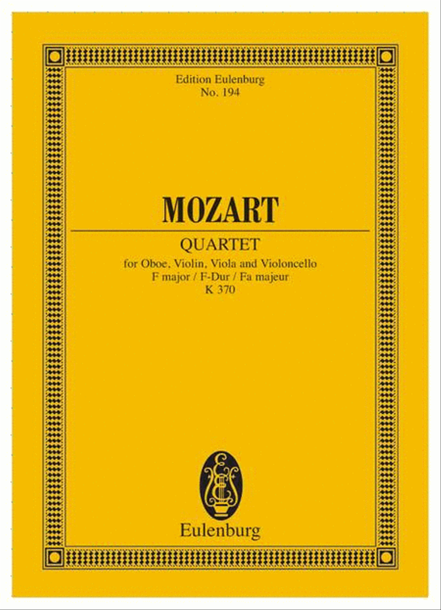 Quartet in F Major, K. 370 Oboe scores gallery preview page 1