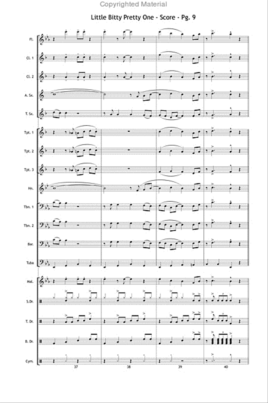 Little Bitty Pretty One Little Bitty Pretty One Marching Band scores gallery preview page 10