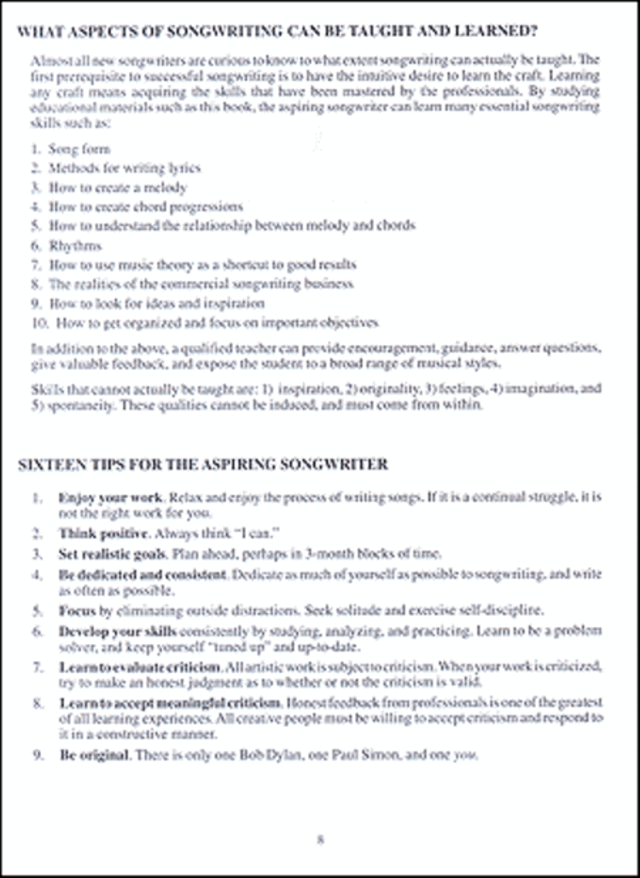 You Can Teach Yourself Song Writing - Book/CD Set Voice scores gallery preview page 6