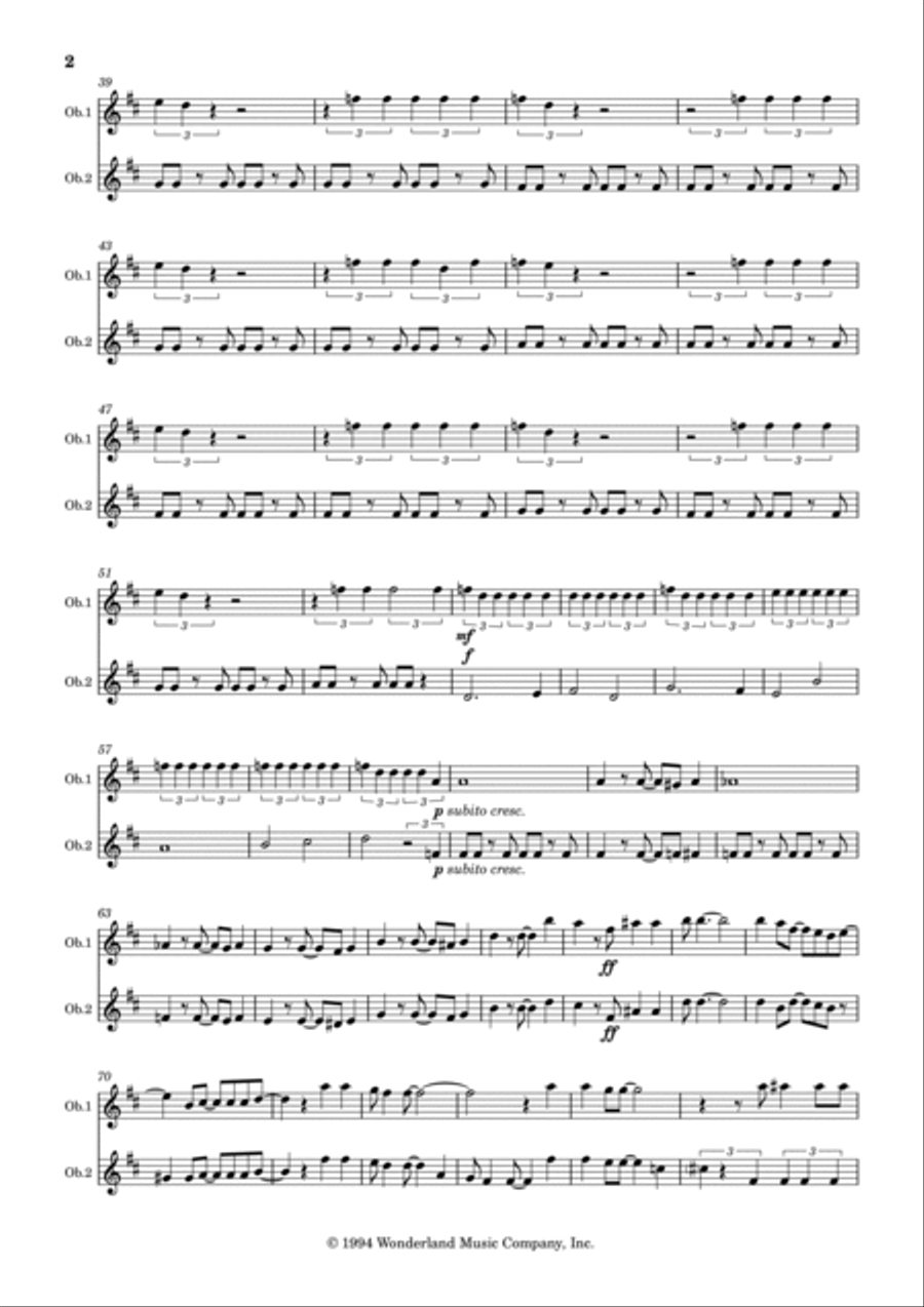 Hakuna Matata Woodwind Duet scores gallery preview page 2