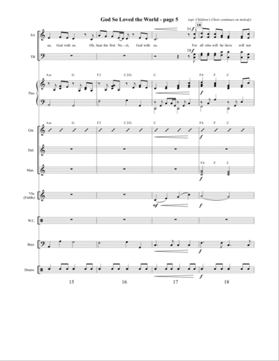 God So Loved the World Orchestration (Digital) 4-Part scores gallery preview page 6