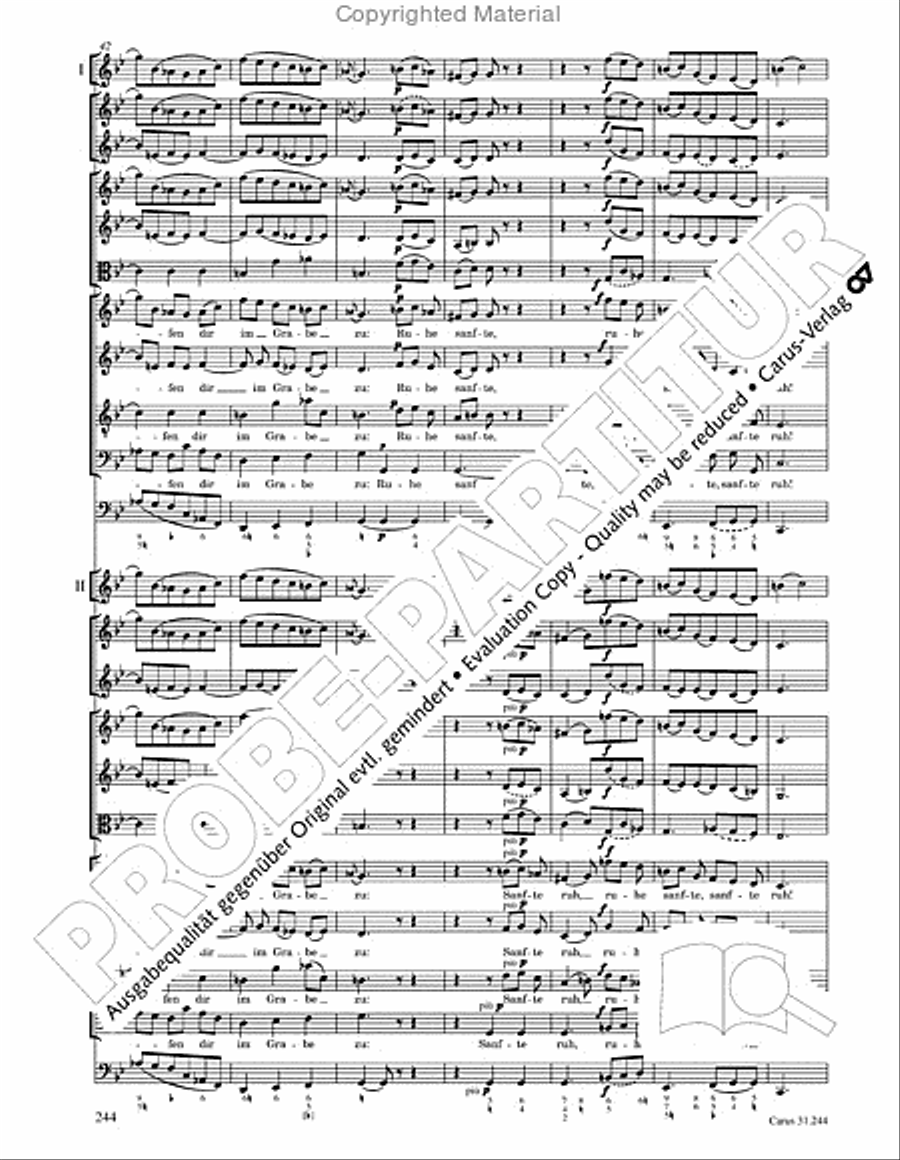 St. Matthew Passion (Matthaus-Passion) 4-Part scores gallery preview page 246