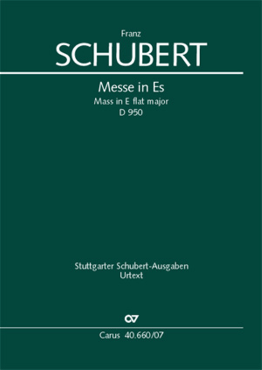 Mass in E flat major (Messe in Es) by Franz Schubert SATTB - Sheet Music