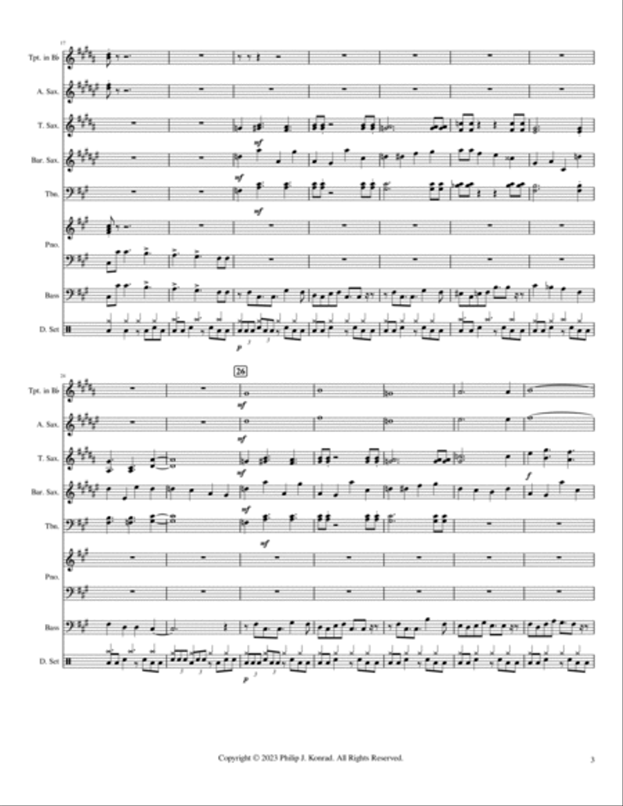 Jazz for Quarentine - Jazz Band Arrangement Jazz Ensemble scores gallery preview page 3