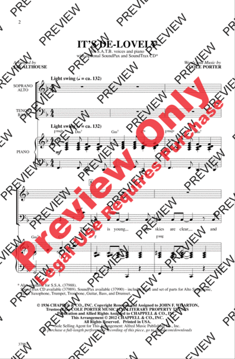 It's De-Lovely 4-Part scores gallery preview page 2