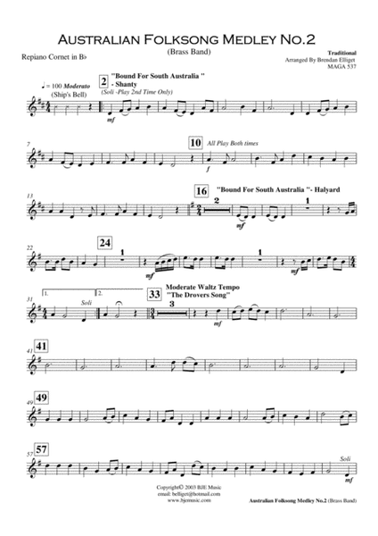 Australian Folksong Medley No. 2 - Brass Band image number null
