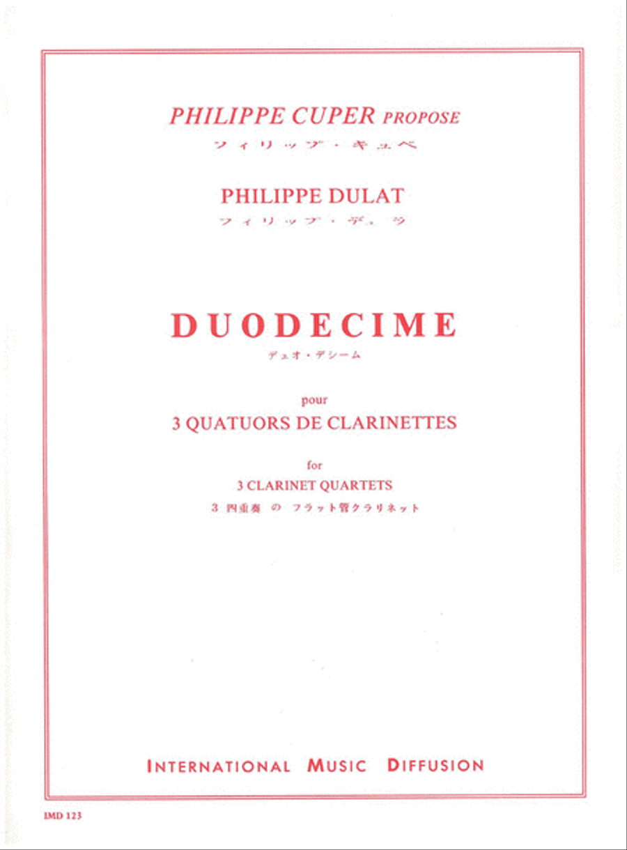 Duodecime Clarinet Quartet scores gallery preview page 1