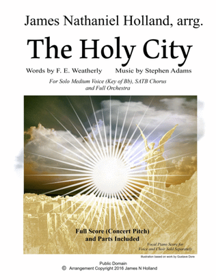 The Holy City for Medium Voice, SATB Choir and Orchestra Key of Bb